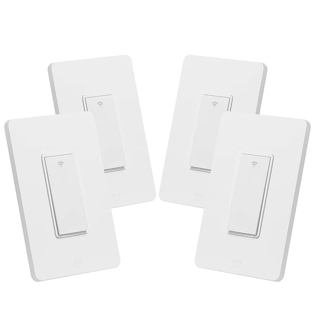 Interruptor de luz Wi-Fi inteligente Geeni TAP, no requiere concentrador, compatible con Alexa, Google Home, requiere Wi-Fi de 2,4 GHz (interruptor de luz inteligente - 4 unidades) - DIGVICE MX