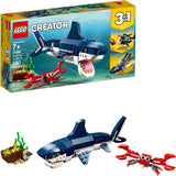 LEGO Creator 3in1 Deep Sea Creatures 31088 Juego de juguetes de construcción para niños, niños y niñas a partir de 7 años (230 piezas)
