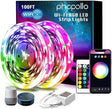 PHOPOLLO Smart WiFi Luces LED de 100 pies para sincronización de dormitorio con música, tira de luces LED compatibles con Alexa y Google Home - DIGVICE MX