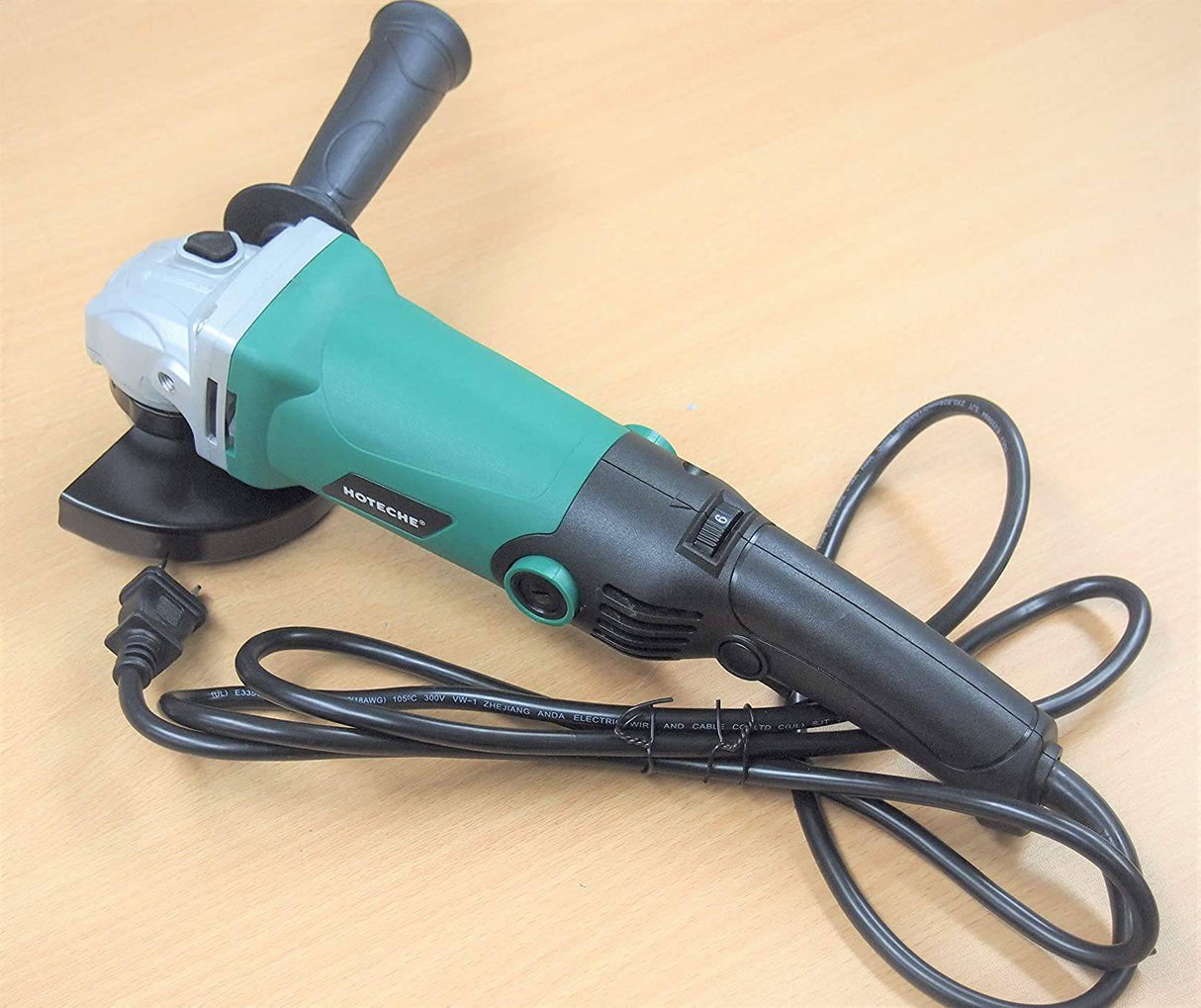 Hoteche - Amoladora angular eléctrica de velocidad variable de 4-1/2 pulgadas, empuñadura de gatillo, mango largo, 950 W - DIGVICE MX