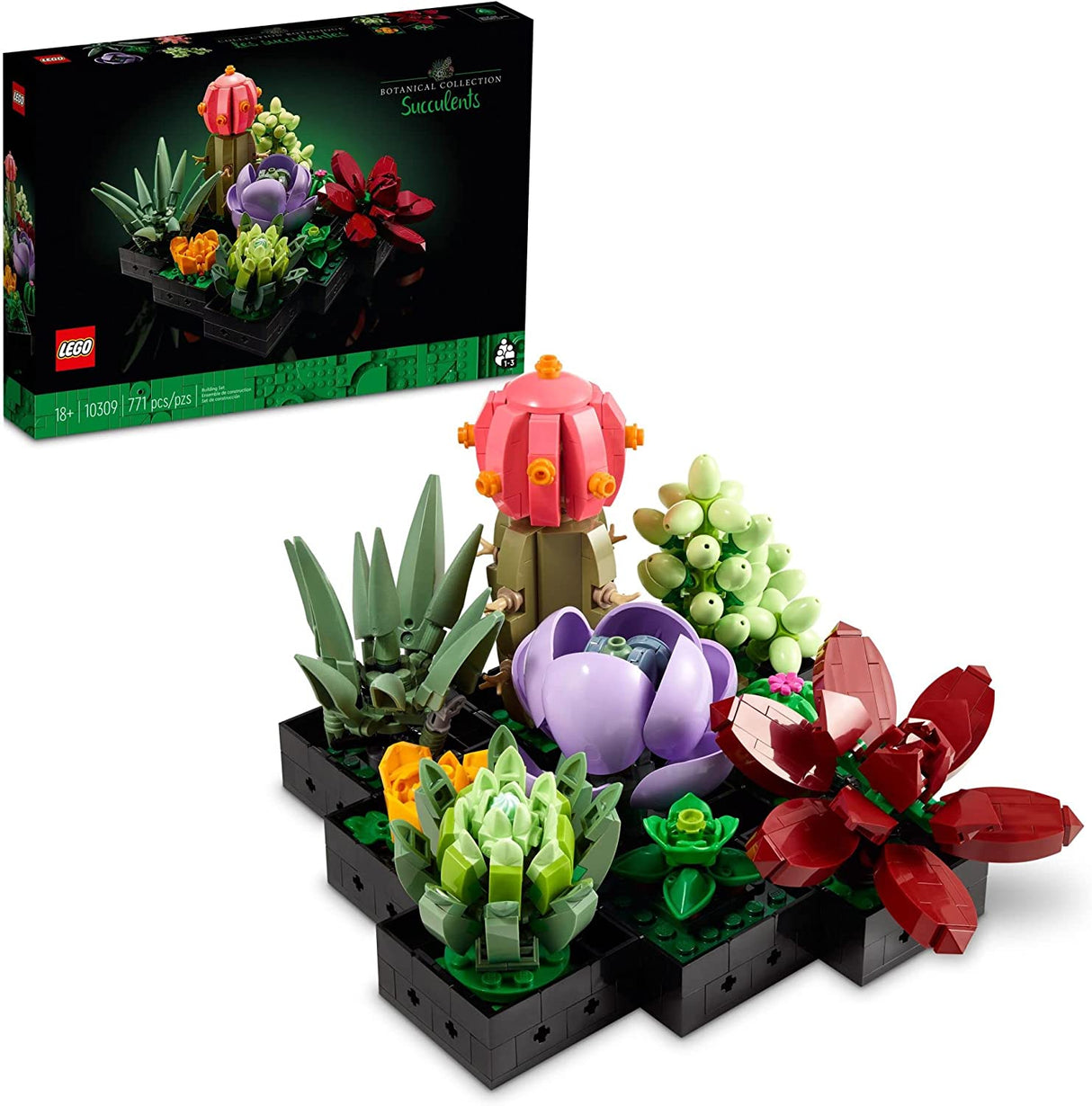 LEGO Icons Suculentas 10309 Juego de construcción para adultos (771 piezas)