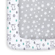 MOONSEA -  paquete de 2 sábanas para minicuna, sábana bajera elástica Pack n Play Playard, compatible con Graco Pack n Play, material suave y transpirable, estrellas y conejito - DIGVICE MX