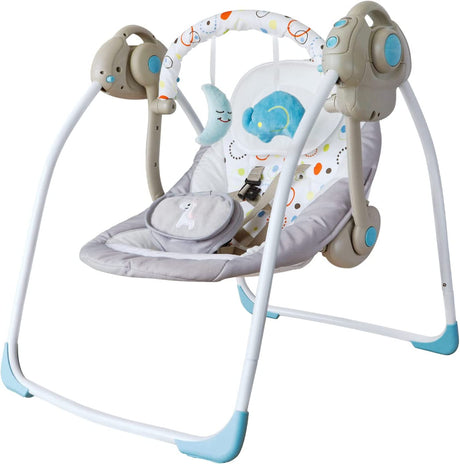 DUOMILEE - Columpio portátil relajante para bebés, eléctrico para bebés con caja de vibración de música inteligente, Resistencia de carga de la mecedora cómoda: 6-25 lb, Objeto aplicable: 0-9 meses para bebés. - DIGVICE MX