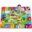 Thremhoo - Alfombra de juegos de algodón para bebés para el piso Alfombra ABC Alfombra de juegos para bebés y niños pequeños Plegable antideslizante - DIGVICE MX