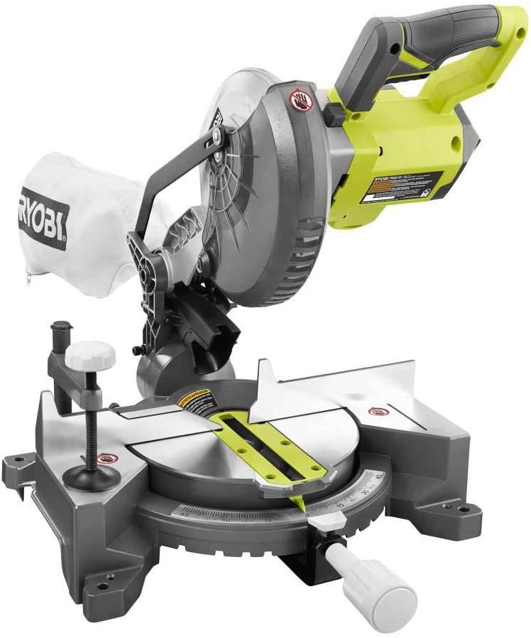 Sierra ingletadora compuesta RYOBI de 18 voltios ONE+ inalámbrica de 7-1/4" (solo herramienta) con hoja - DIGVICE MX