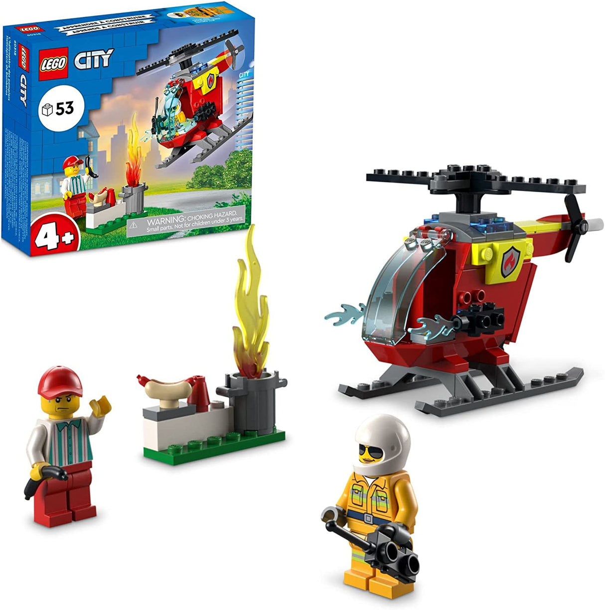 LEGO City Fire Helicopter 60318  (53 piezas)