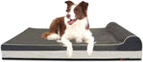Laifug - Cama ortopédica extragrande de espuma viscoelástica para perros con almohada y forro duradero a prueba de agua y funda extraíble lavable y diseño inteligente - DIGVICE MX