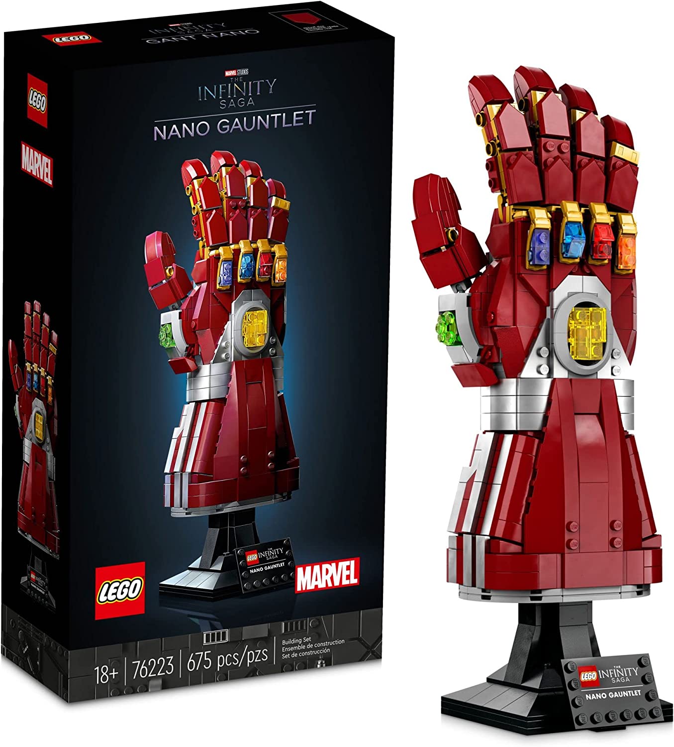 LEGO Marvel Nano Gauntlet 76223 Iron Man Building Set para adultos