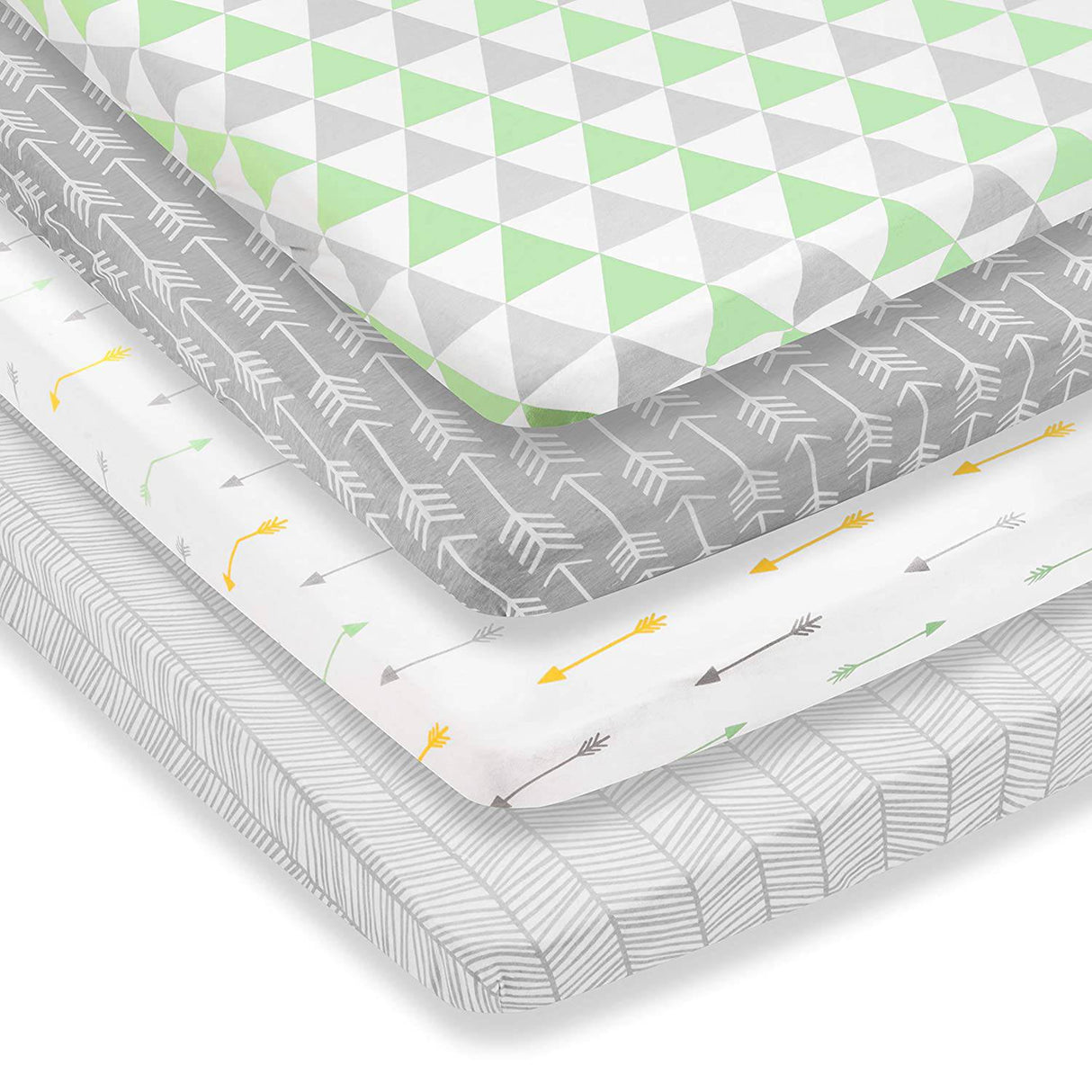 BAEBAE GOODS - Pack n Play Sheets – Premium Pack and Play Sheets 4 Pack – 100% Super Soft Jersey Knit Cotton Playard Colchón Sábanas – Portable Playpen Fitted Play Yard Mini Cuna Sábana para niño y niña (24 x 38 x 5) - DIGVICE MX