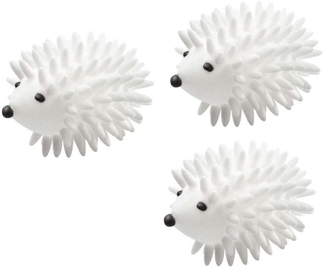 Alysontech - Bolas de secadora de erizo, 3 uds., bola de puercoespín reutilizable para secadora, bolas de lavado de ropa suave antiestática (blanco) - DIGVICE MX