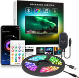 Nexillumi Tira de luces LED de 6.56 pies para TV LED de retroiluminación para TV de 24 a 60 pulgadas, tira de LED RGB alimentada por USB, control de aplicaciones, sincronización con música, iluminación polarizada, 5050 RGB para espejo, PC, Android iOS - DIGVICE MX