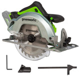 Sierra circular Greenworks de 7.25" sin escobillas de 24 V, la batería y el cargador se venden por separado - DIGVICE MX
