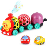iPlay, iLearn Baby Train Soft Ball Sonajero Juguetes, Infantil Musical Push Go Car Sonajeros, Desarrollo Agarre Sensorial - B09T32W228