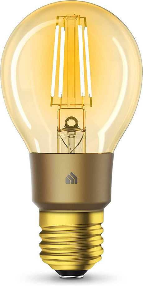 TP-Link Kasa Smart Wi-Fi Bombilla LED, filamento E26 Bombilla inteligente, ámbar cálido 2000K, regulable, no requiere concentrador, compatible con Alexa y Google Assistant (KL60) - DIGVICE MX