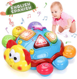 HISTOYE Español Inglés Juguetes para bebés con música ligera Juguete Bilingue -