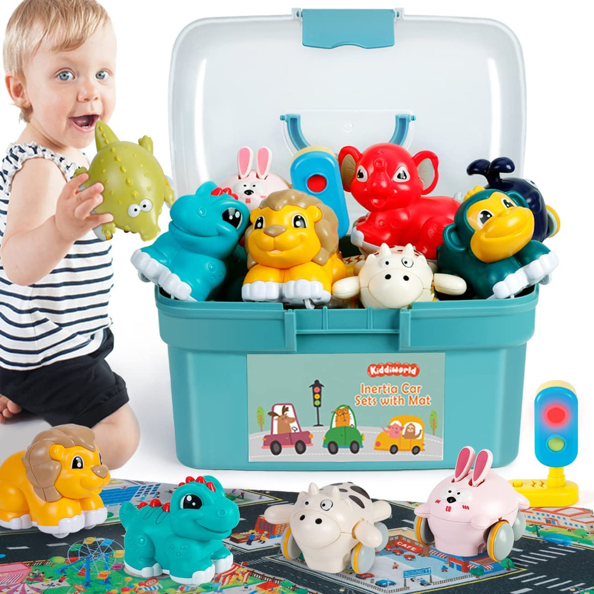 Kiddiworld Juguetes de coche de animales - B0B8YTLM3B