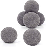 NREOY Ovillos de lana para secadora, paquete de 6, tamaño XL, 100 % lana orgánica de Nueva Zelanda, reutilizables y hechos a mano. Suavizante de telas natural, reduce las arrugas y disminuye el tiempo de secado (gris) - DIGVICE MX