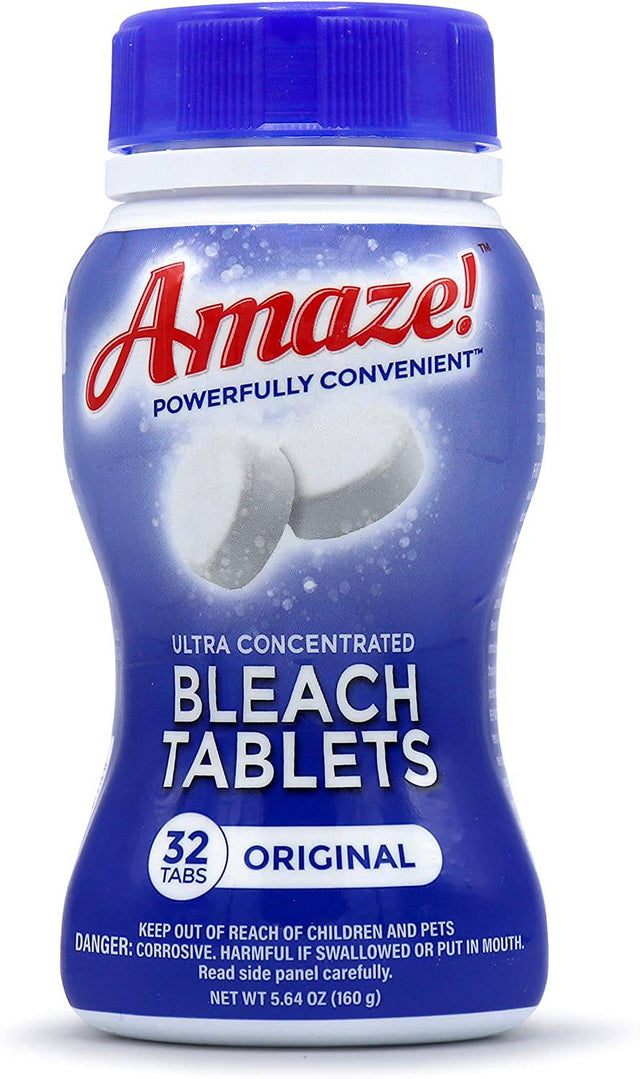 AMAZE! Pastillas de lejía ultraconcentradas para lavandería y limpieza del hogar (32 tabletas originales) - DIGVICE MX