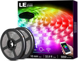 LE LED Tira de luces, WiFi Smart 32.8 pies tiras LED que cambian de color, SMD 5050 LED cuerda de luz, aplicación y control remoto, cinta de luz para dormitorio, hogar y cocina - DIGVICE MX