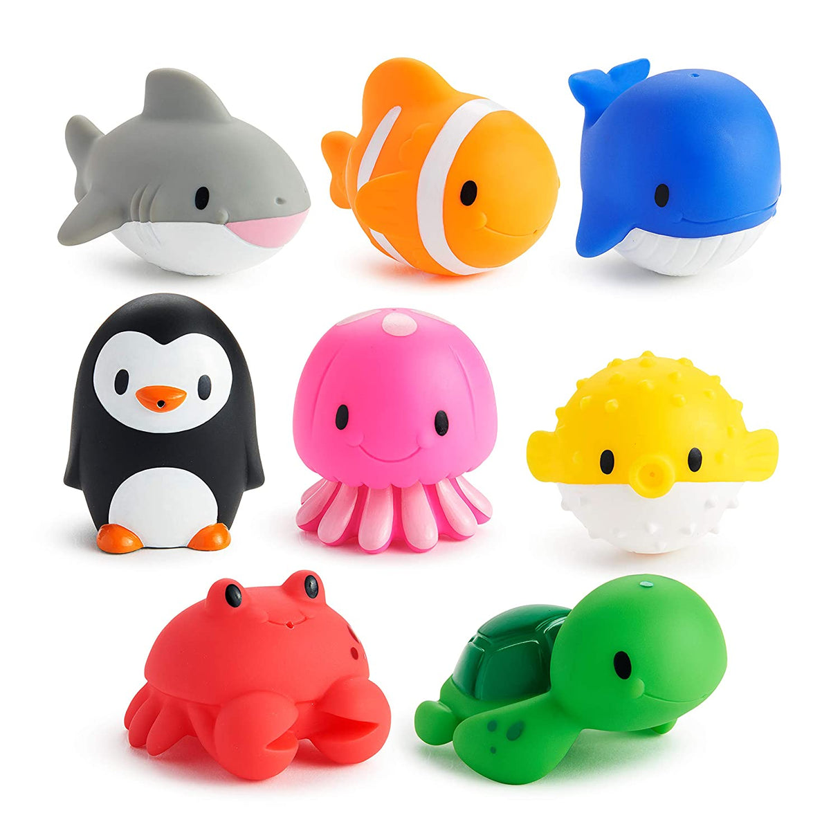 Munchkin Ocean Squirts - Juguete de baño para bebé, paquete de 8 - 18004