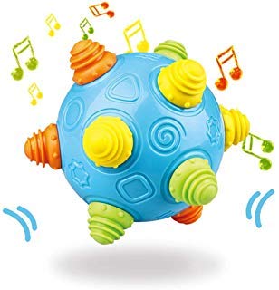 Teytoy - Juguete de pelota de baile para sacudir la música del bebé, pelota de desarrollo sensorial que rebota sin BPA para niños y niñas - B07J2FRL52