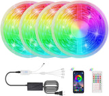 JTNT - Tira de luces LED para dormitorio, decoración del hogar, luces LED, Bluetooth RGB, kit de tira de luz LED que cambia de color, control de aplicación con control remoto - DIGVICE MX