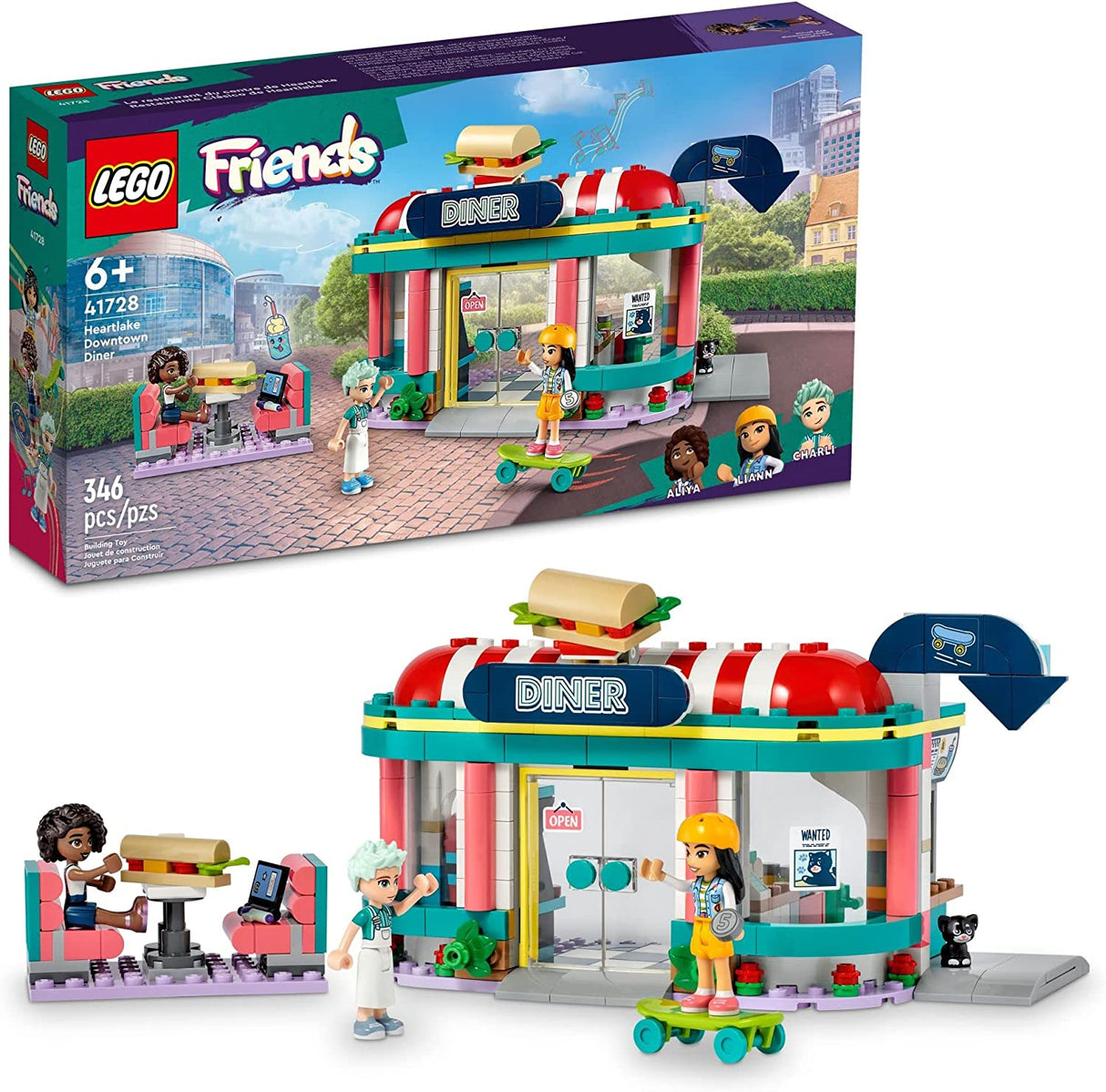 LEGO Friends Heartlake Downtown Diner 41728  (346 piezas)