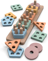 GOPO TOYS Juguetes Montessori Juguetes de clasificación y apilamiento de madera para niños - B09HN4SW88