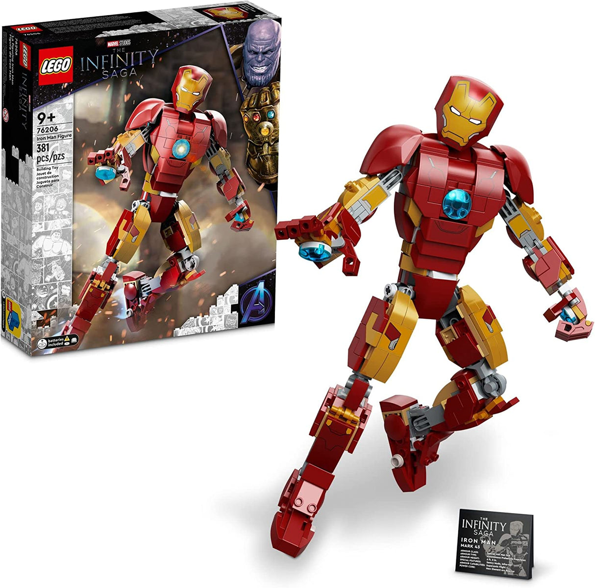 LEGO Marvel Super Heroes Iron Man Figura 76206  (381 piezas)