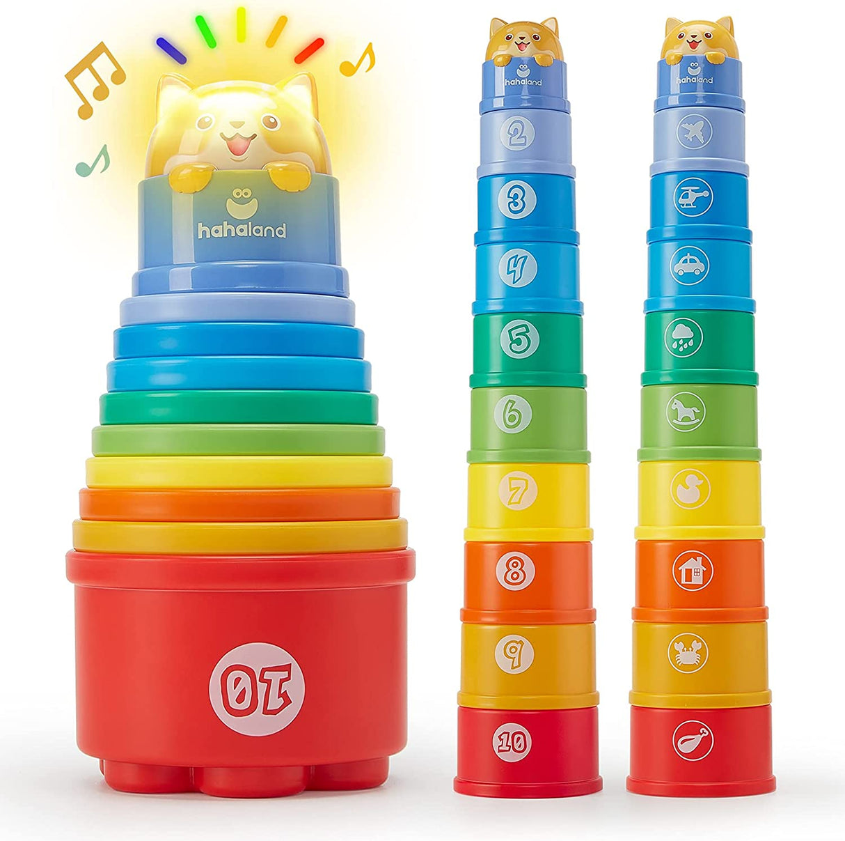 hahaland Vasos apilables Juguetes para bebés de 12 a 18 meses, Juguetes apilables de aprendizaje B08SQND4SV
