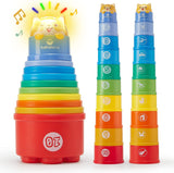 hahaland Vasos apilables Juguetes para bebés de 12 a 18 meses, Juguetes apilables de aprendizaje B08SQND4SV