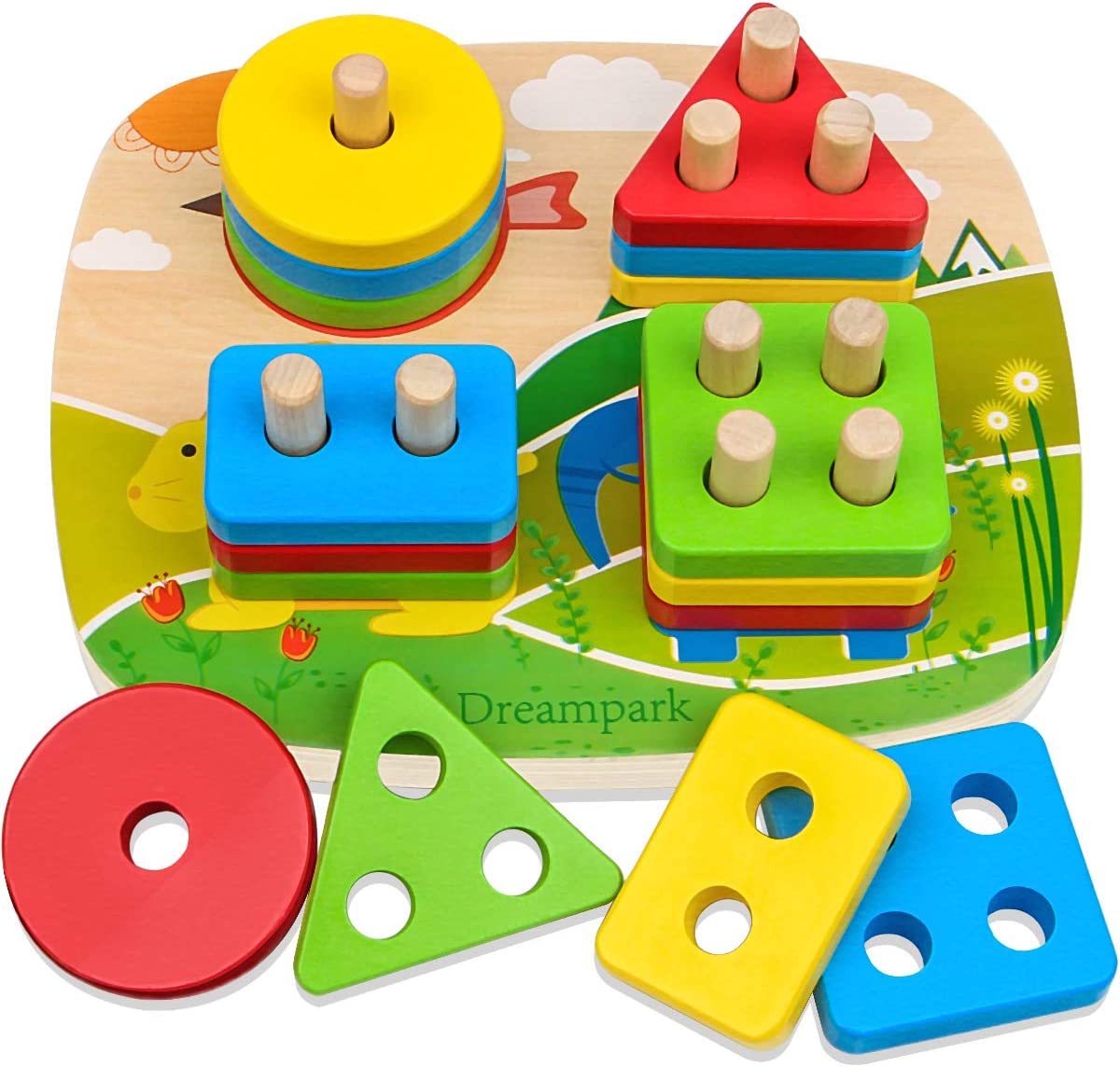 Dreampark Juguetes educativos bloques geométricos para niños y niñas 418