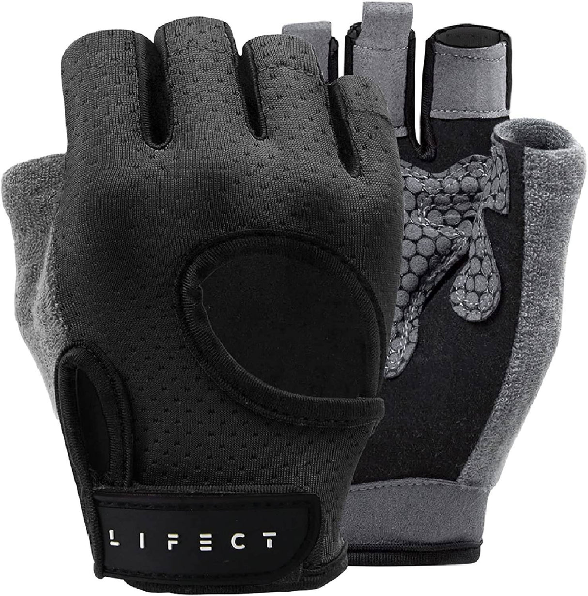 KANSOON Guantes de Entrenamiento Transpirables Esenciales, Levantamiento de Pesas Guantes de Ejercicio de Gimnasio sin Dedos con Espalda Abierta Curvada, para Levantamiento de Pesas, Mujeres y Hombres