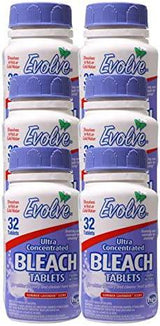 Evolve Tabletas de lejía concentrada, botellas de 32 unidades (paquete de 6 lavanda de verano) - DIGVICE MX