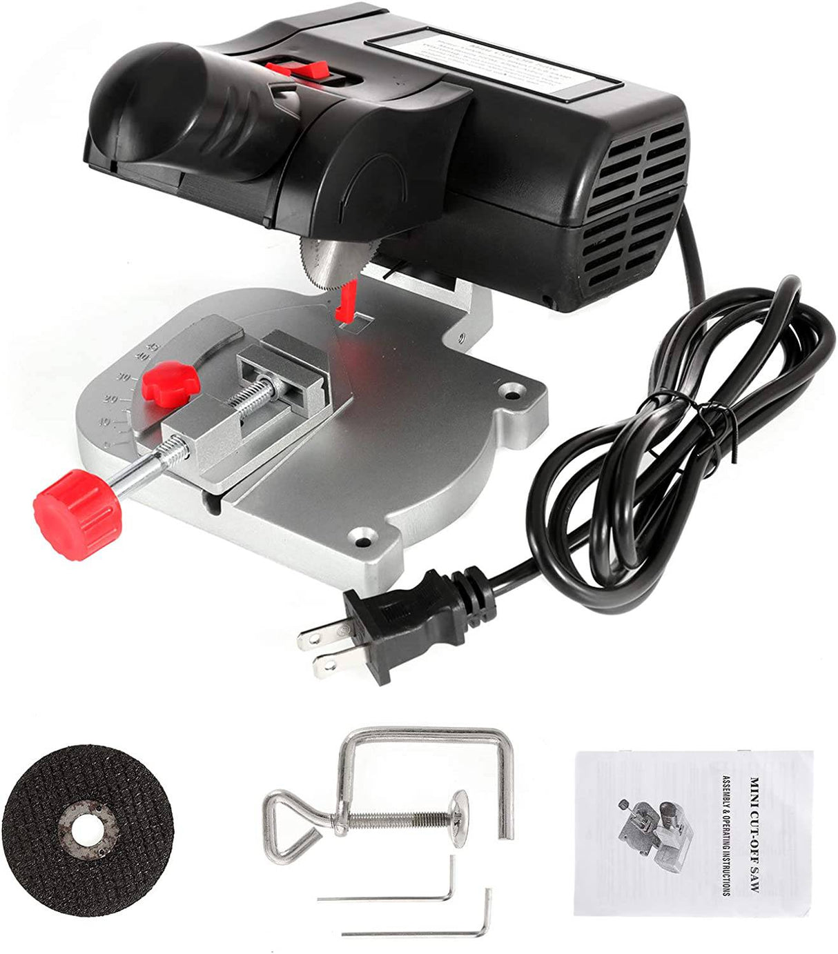 Mini sierra ingletadora Sierra de mesa eléctrica Sierra de mesa de corte Sierra de corte Máx. 45 grados Corte para manualidades Miniaturas Metal Madera Plástico Compuesto Cortador - DIGVICE MX