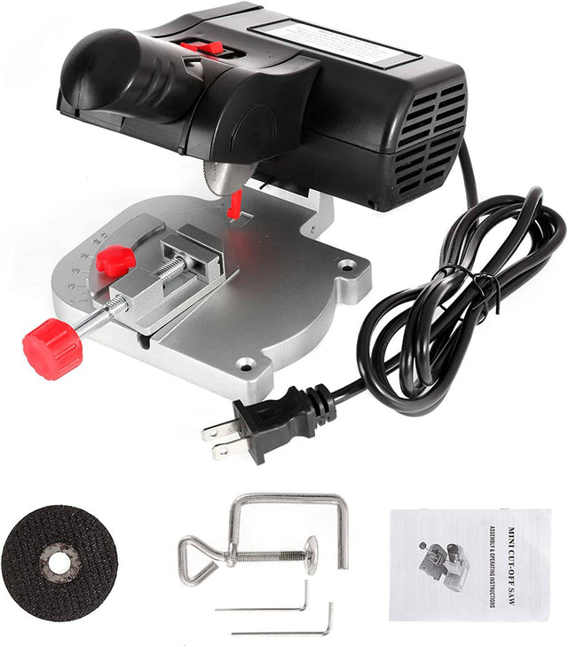 Mini sierra ingletadora Sierra de mesa eléctrica Sierra de mesa de corte Sierra de corte Máx. 45 grados Corte para manualidades Miniaturas Metal Madera Plástico Compuesto Cortador - DIGVICE MX