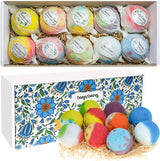 Nagaliving - Set de regalo de bombas de baño, 10 bombas de baño de burbujas orgánicas, maravilloso efecto efervescente