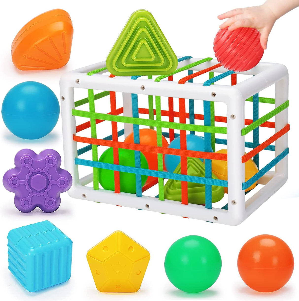 Tsomtto - Juguetes sensoriales para clasificar formas de cubos - HE0289