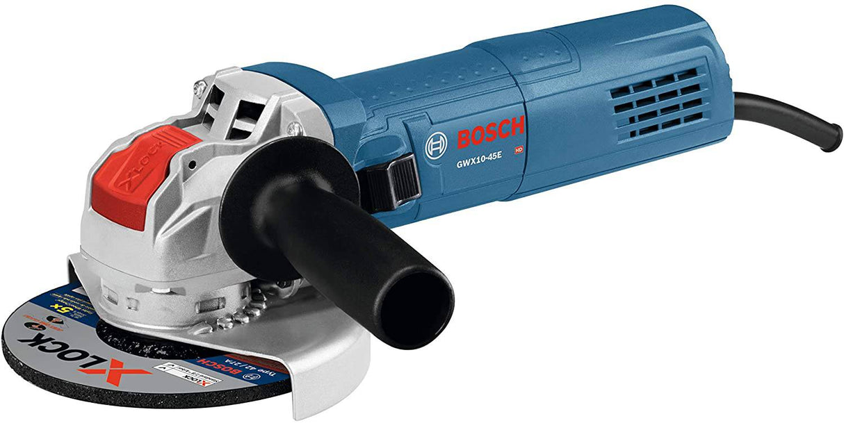 Bosch GWX10-45E 4-1/2 pulg. Amoladora angular ergonómica X-LOCK con interruptor deslizante - DIGVICE MX