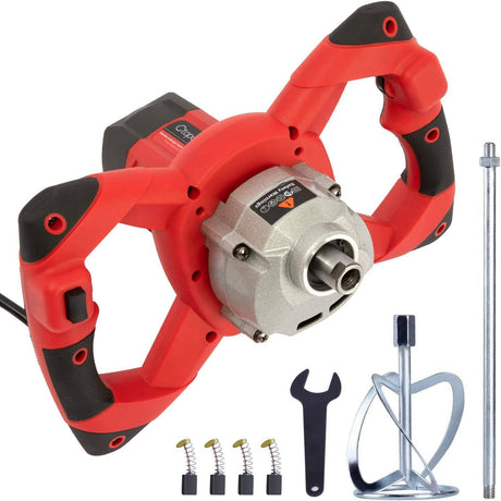 CtopoGo - 1600 W portátil eléctrico hormigón cemento yeso lechada pintura Thinset mortero paleta mezclador Pro taladro mezclador herramienta de agitación ajustable 6 velocidades portátil estándar 110 V - DIGVICE MX