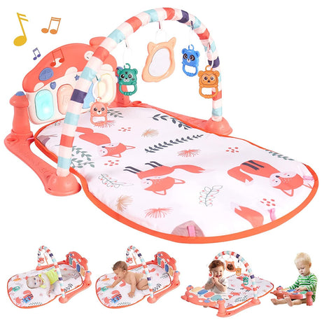 Kick & Play Piano Gym Música Tummy Time Colchoneta acolchada con 5 juguetes sensoriales, Baby Play Gym para bebés recién nacidos de 0 a 3 6 9 12 meses Fox Baby Play Mat Baby Gym little dove - DIGVICE MX