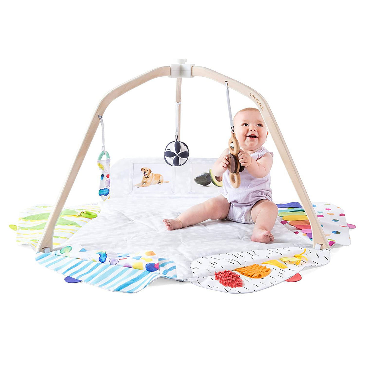 The Play Gym de Lovevery | Alfombra de juego y gimnasio de actividad de desarrollo basada en etapas para bebés y niños pequeños - DIGVICE MX