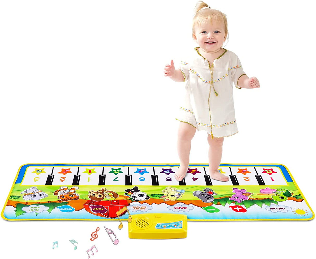 M SANMERSEN Tapete para piano, 39.5" x 14" Tapete musical 8 Sonidos de instrumentos - B07MLWHWVQ