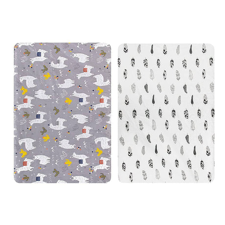 ALVABABY Pack n Play Baby Play Playard Sheets, 2 piezas 100% algodón orgánico, grande 27x39x4, suave y ligero, sábana portátil para cuna para niños y niñas Player Mattress - DIGVICE MX