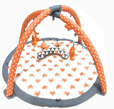 Bacati - Gimnasios de actividades para bebés y tapetes de juego (naranja/gris) - DIGVICE MX