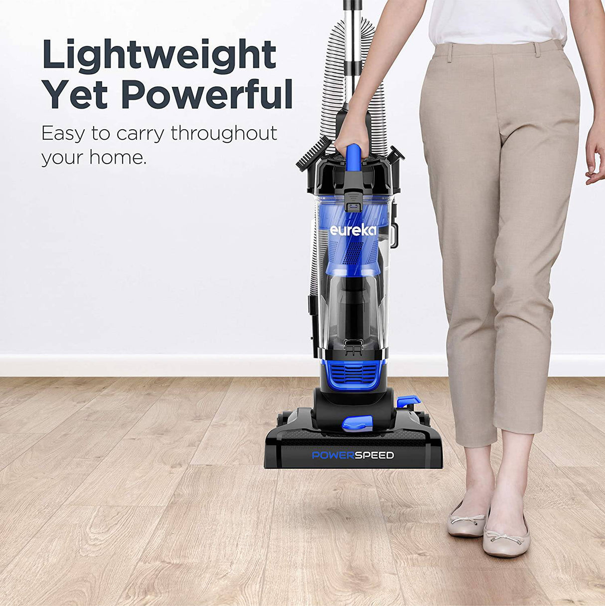 Eureka Aspirador vertical potente y liviano para alfombras y pisos duros, PowerSpeed, nuevo modelo NEU280 - DIGVICE MX