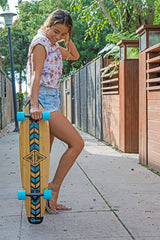 Quest "Totem Longboard Skateboard, 36", Natural, (QT-BTM36C)
