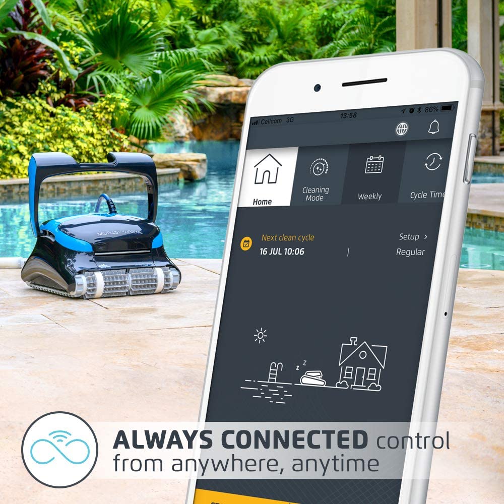 Limpiador robótico para piscinas Dolphin Nautilus CC Supreme operado por Wi-Fi