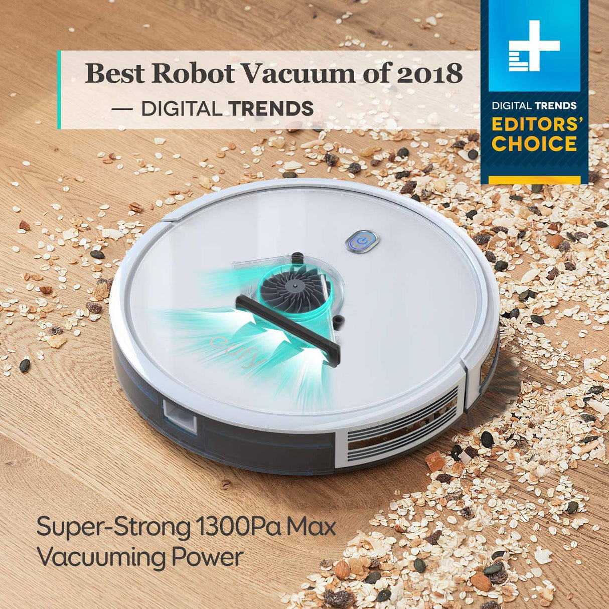 Eufy by Anker,BoostIQ RoboVac 11S (delgado), robot aspirador, superfino, 1300 Pa fuerte succión, silencioso, autocargable aspirador robótico, limpia suelos duros a alfombras de pelo medio - DIGVICE MX