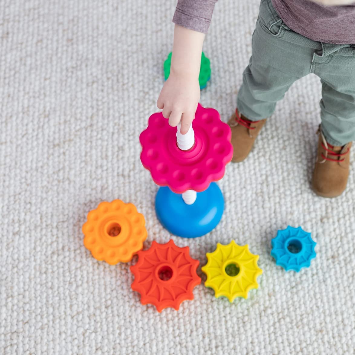 Fat Brain Toys Spinagain Kids Juguete apilable FA110-1